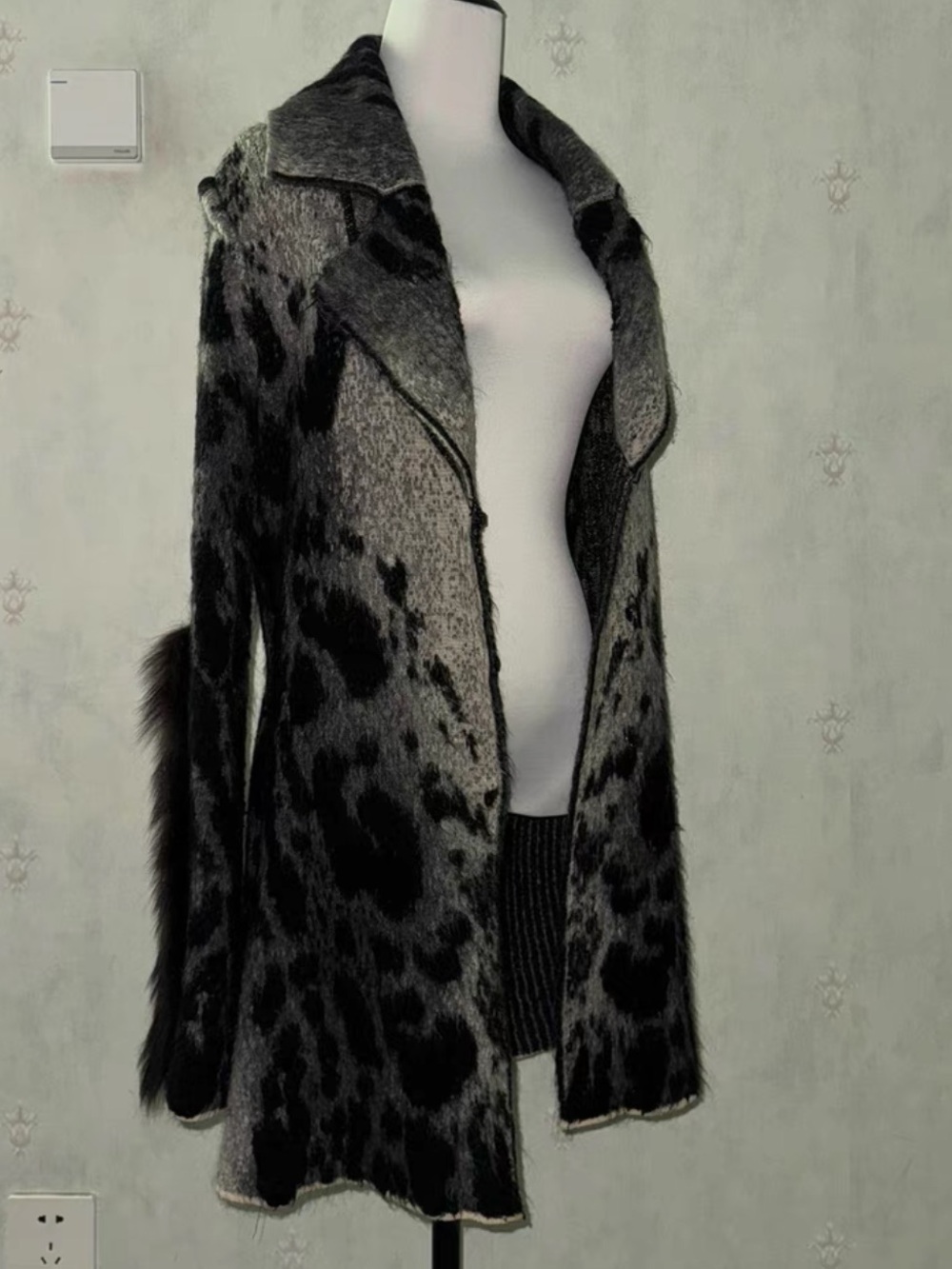 roberto cavalli vintage knitted fur coat